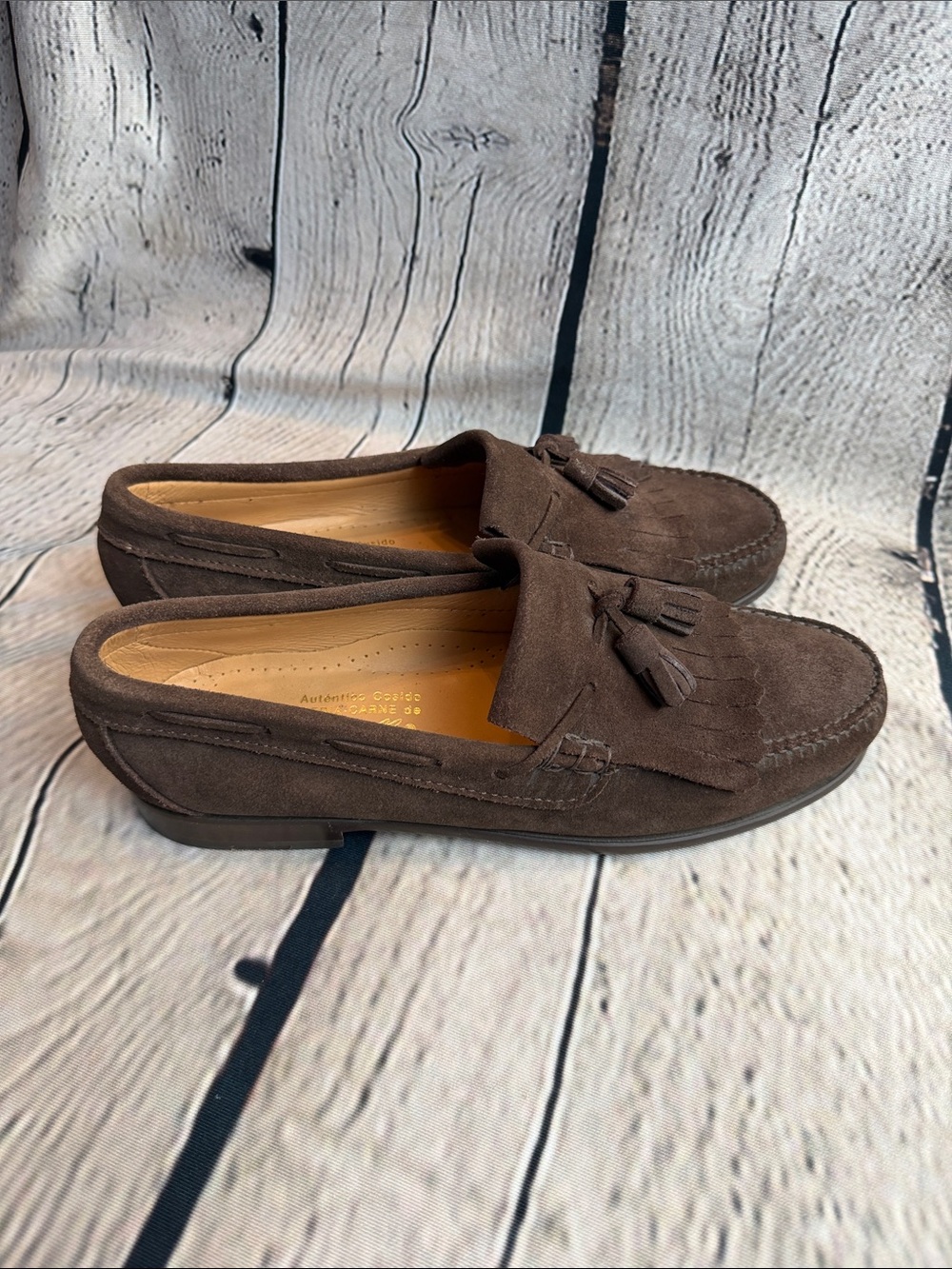 CASTELLANO Women’s Brown Suede Tassel Loafers, Size 9.5 SPAIN - Picture 3 of 10